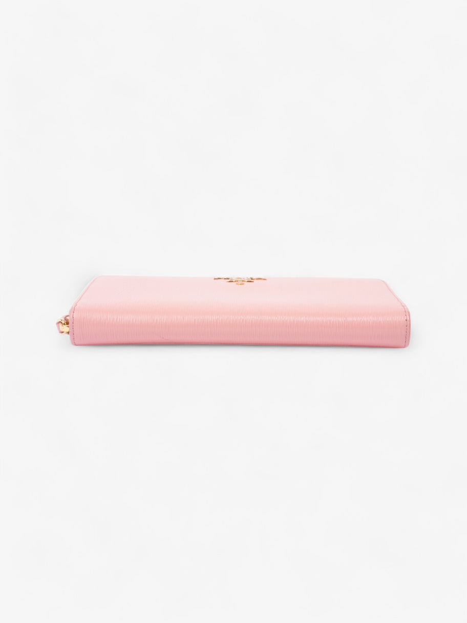 Prada Continental Wallet Pink Saffiano Leather Image 5