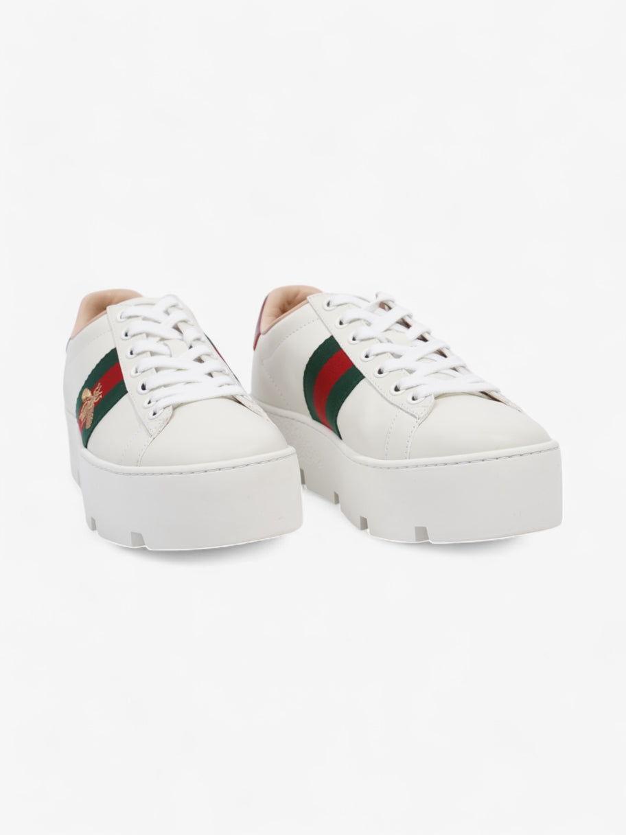 Gucci Ace Platform Sneakers White  / Green / Red Leather EU 35.5 UK 2.5 Image 2