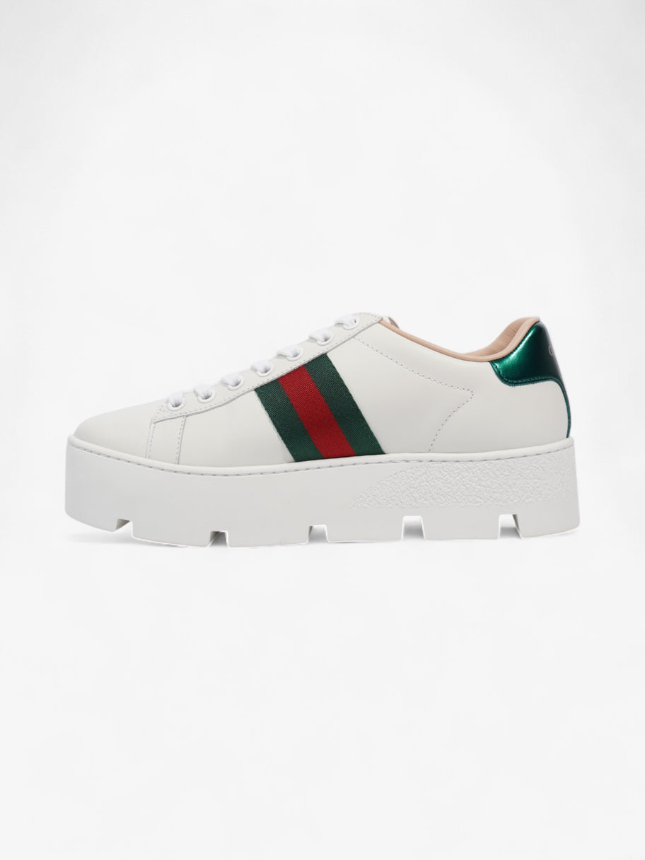 Gucci Ace Platform Sneakers White  / Green / Red Leather EU 35.5 UK 2.5 Image 3