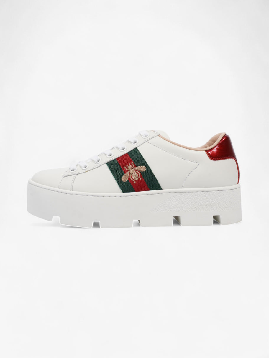 Gucci Ace Platform Sneakers White  / Green / Red Leather EU 35.5 UK 2.5 Image 5