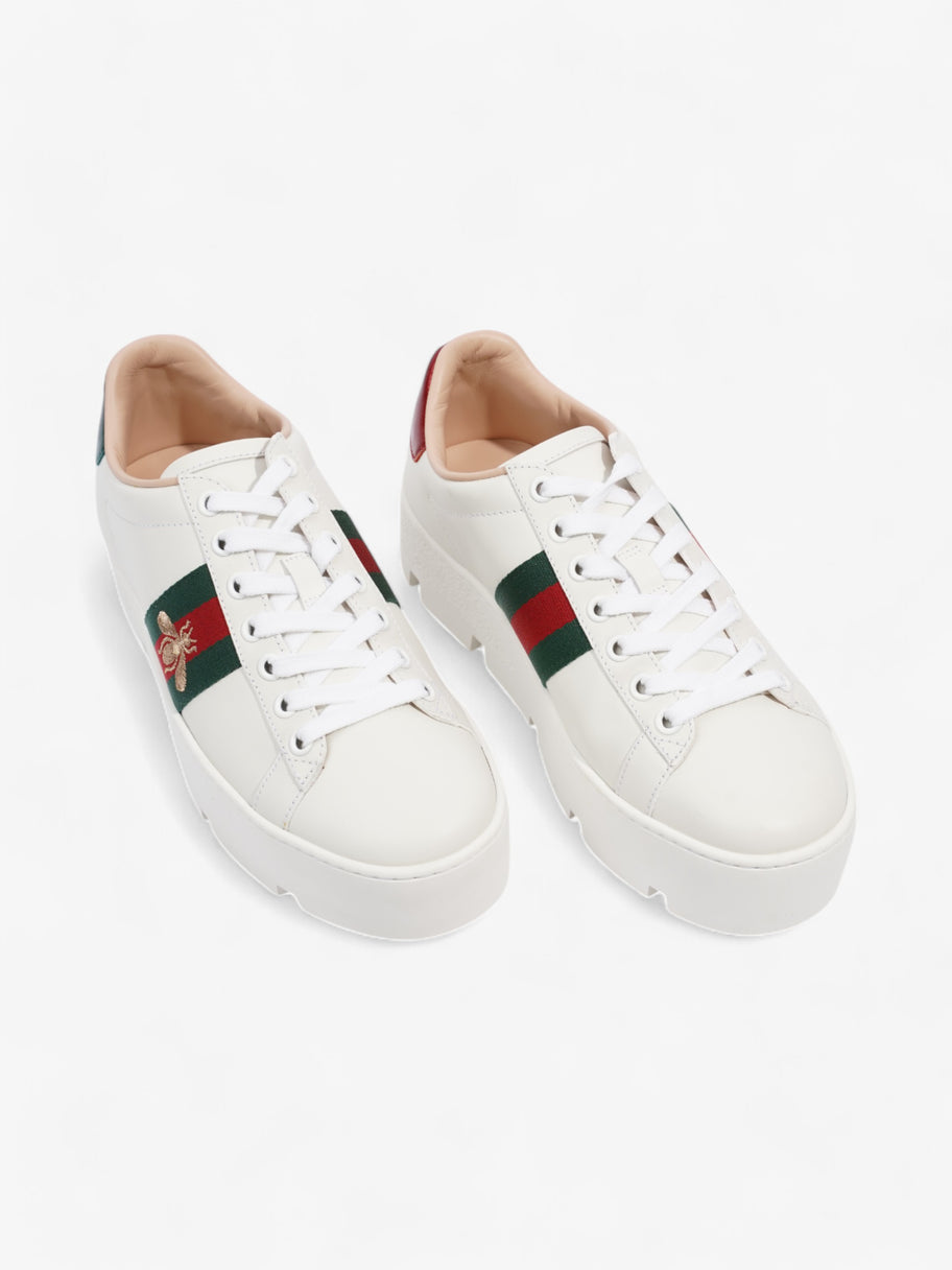 Gucci Ace Platform Sneakers White  / Green / Red Leather EU 35.5 UK 2.5 Image 8