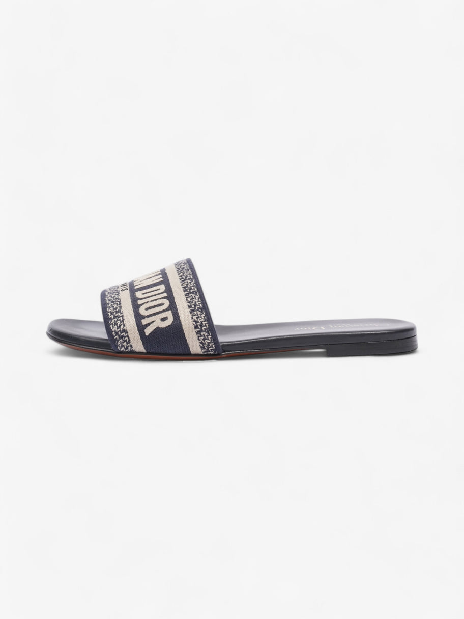 Christian Dior Dway Slides Navy / White Canvas EU 37.5 UK 4.5 Image 5