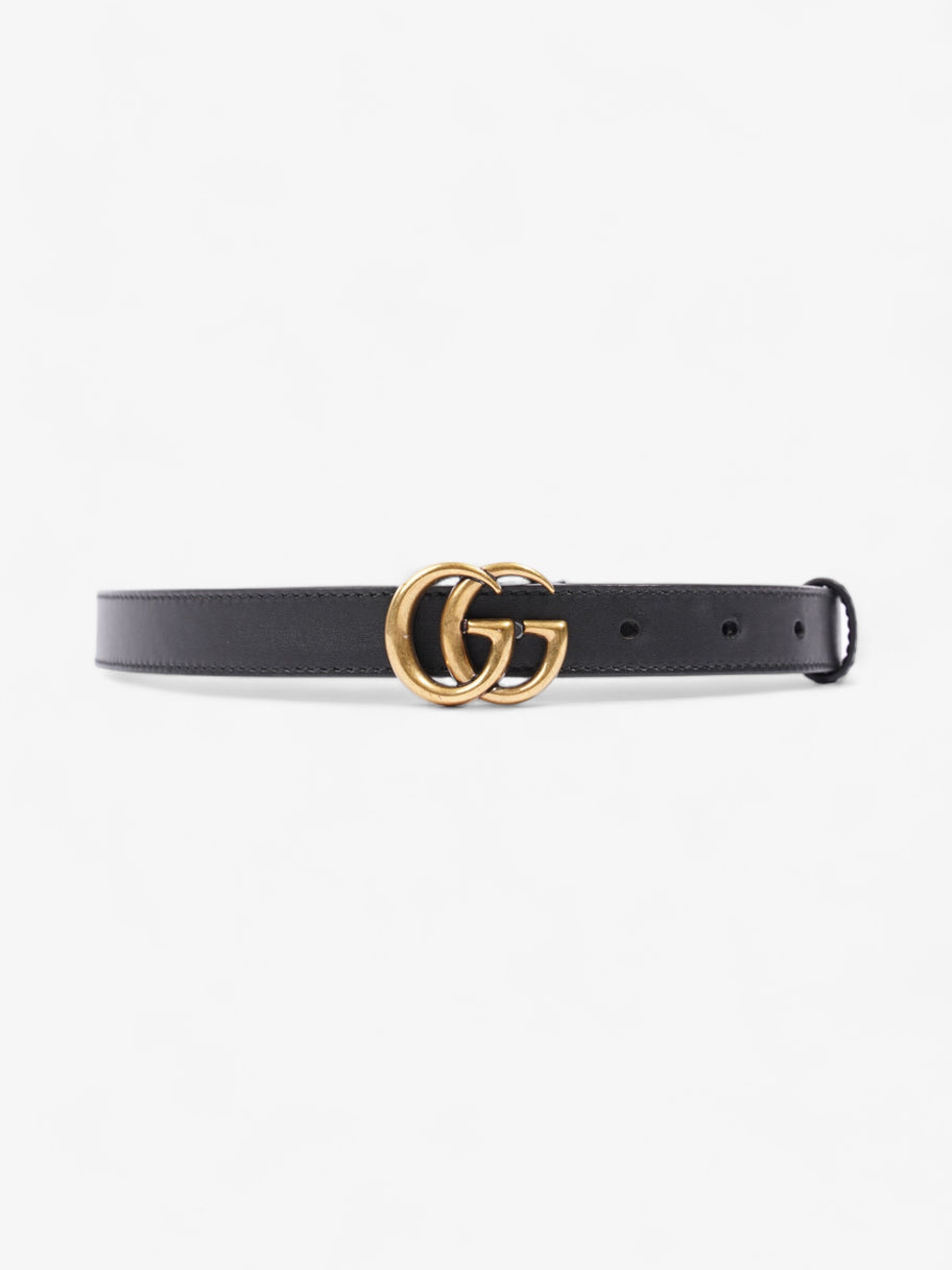 Gucci GG Marmont Thin Belt Black Leather 65cm / 26