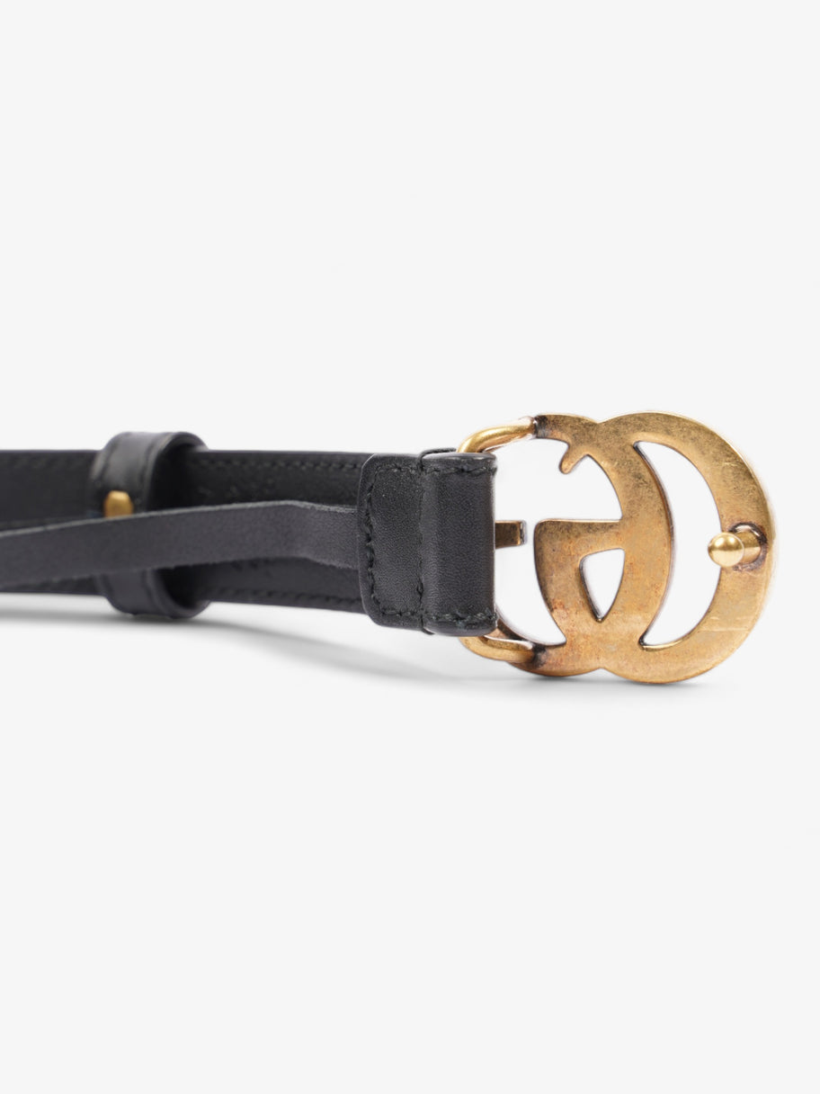 Gucci GG Marmont Thin Belt Black Leather 65cm / 26