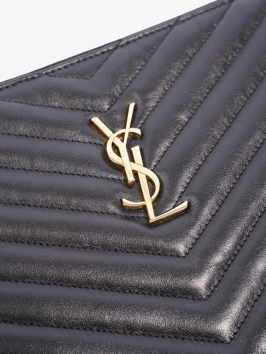 Saint Laurent Cassandre Wristlet Black Matelasse Leather Image 6