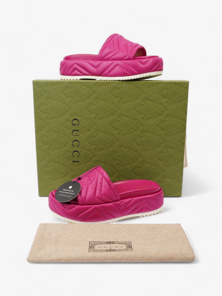 Gucci Angelina Platform Slides Pink Nylon EU 37 UK 4 Image 10