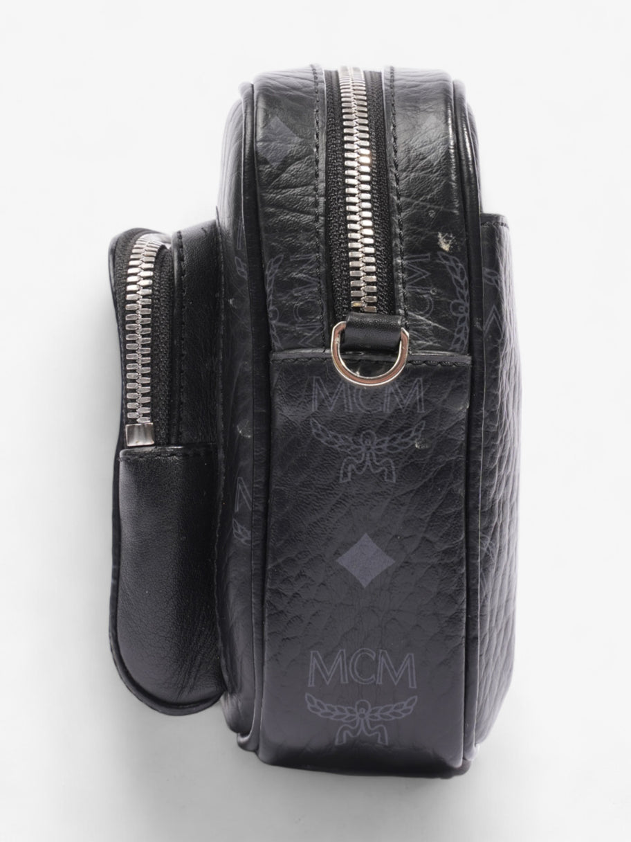 MCM Visetos Camera Black Leather Image 3