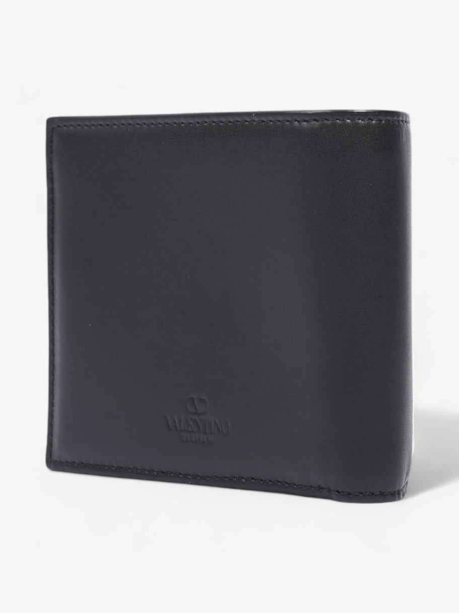 Valentino Logo Wallet Black / White Leather Image 3