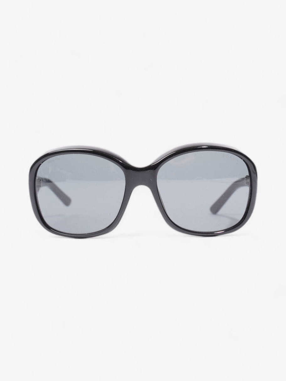 Prada Curved Sunglasses Black Acetate 130mm Image 1