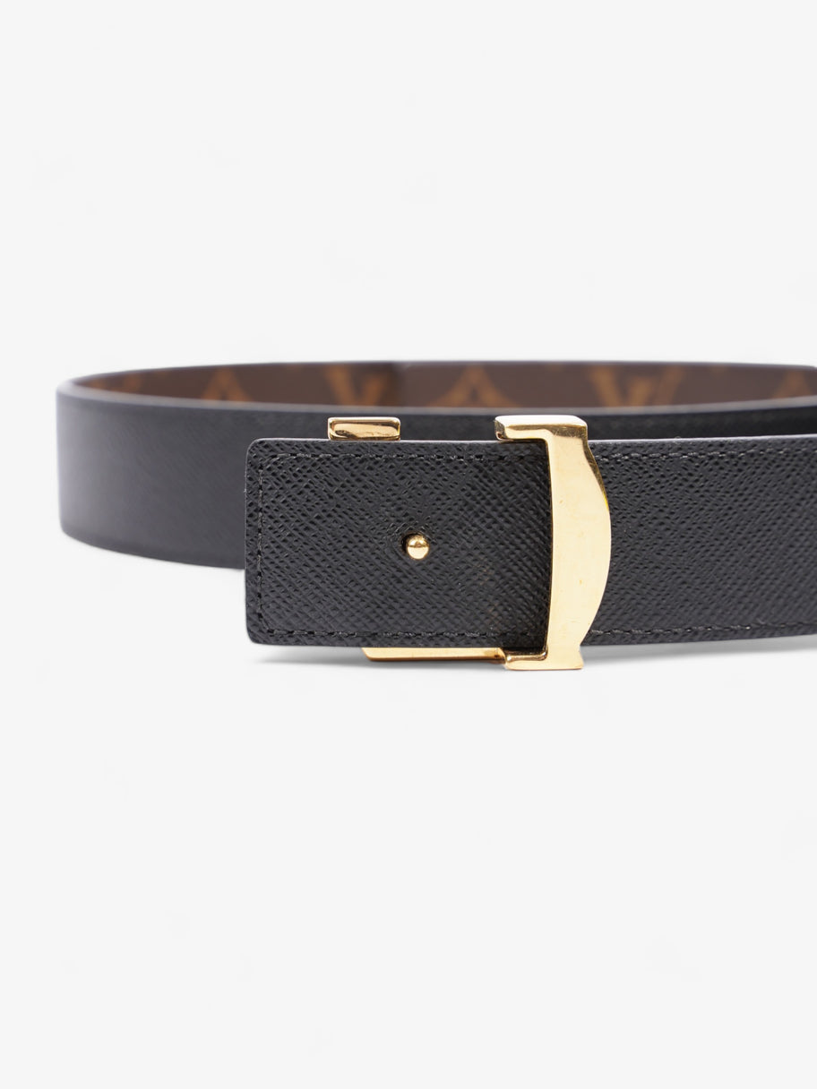 Louis Vuitton LV Iconic 25MM Reversible Belt Monogram / Black Canvas 80cm / 32