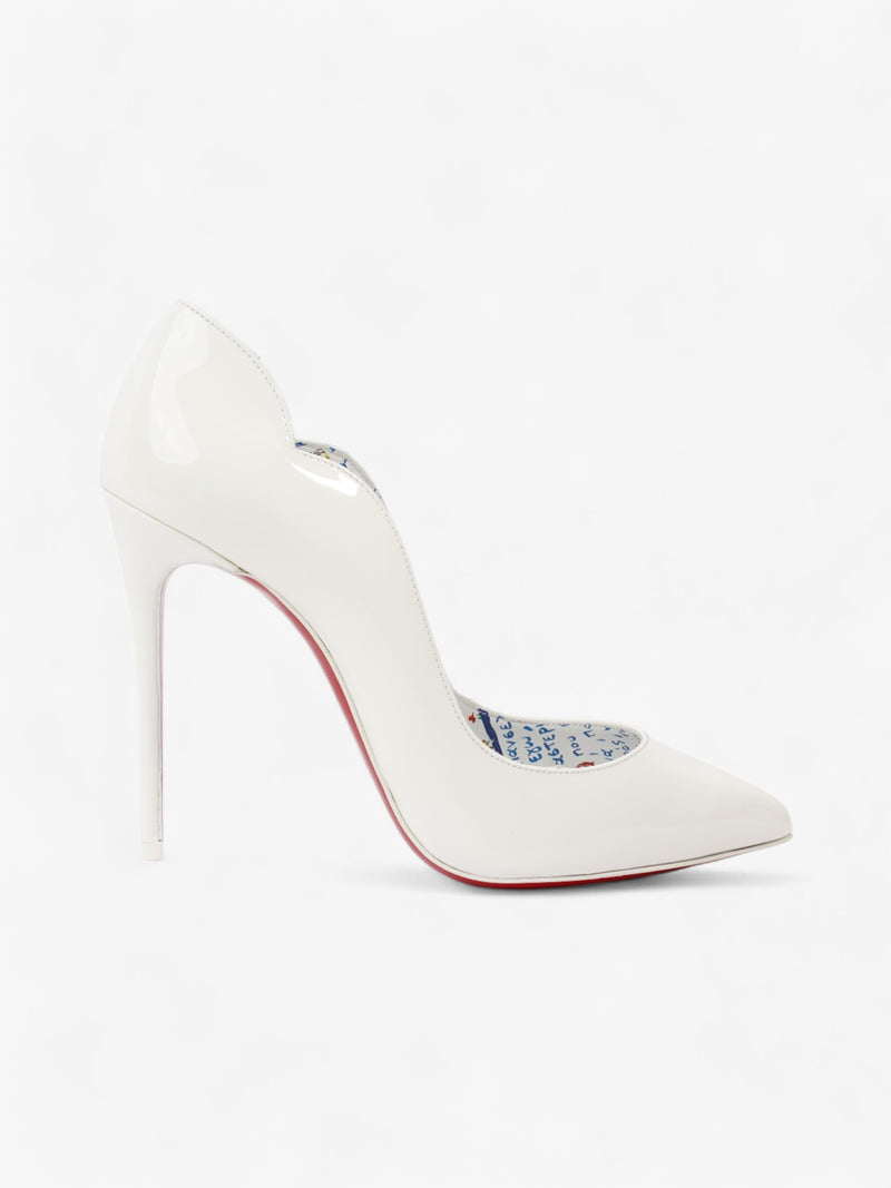  Christian Louboutin Hot Chick 100 White Patent Leather EU 37 UK 4