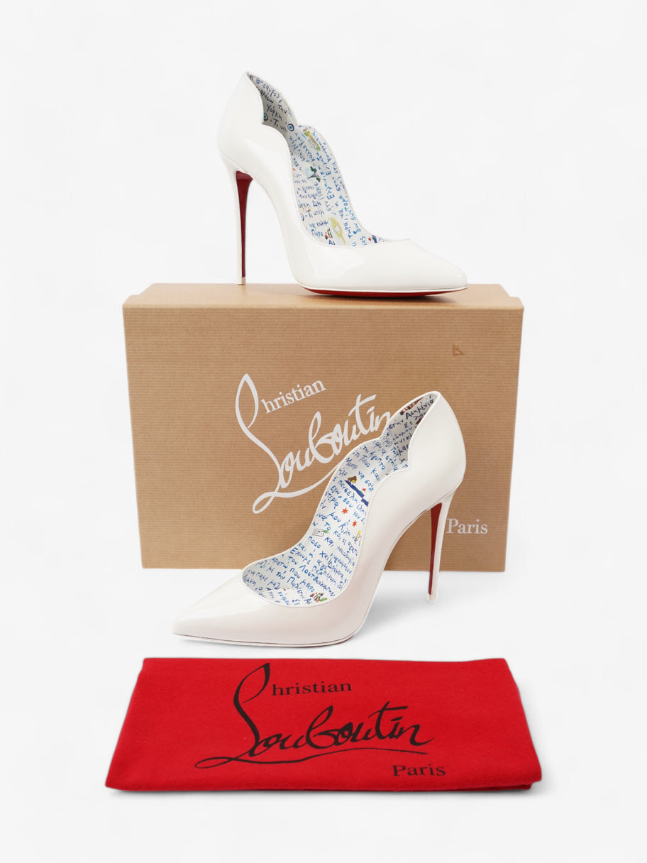 Christian Louboutin Hot Chick 100 White Patent Leather EU 37 UK 4 Image 9