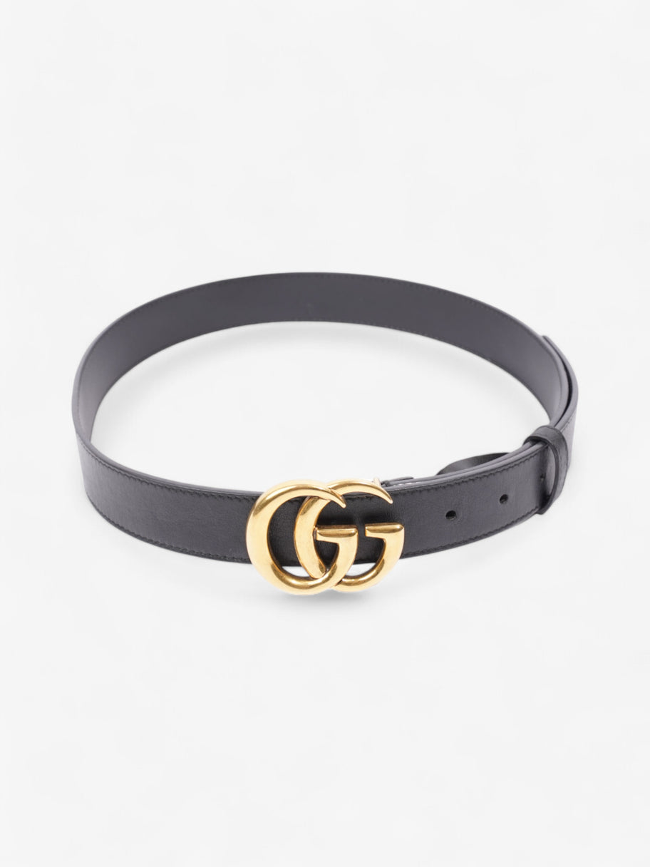 Gucci GG Marmont Belt Black / Gold Leather 80cm / 32