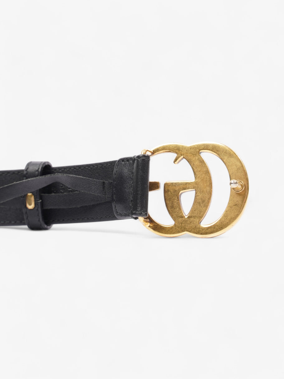 Gucci GG Marmont Belt Black / Gold Leather 80cm / 32