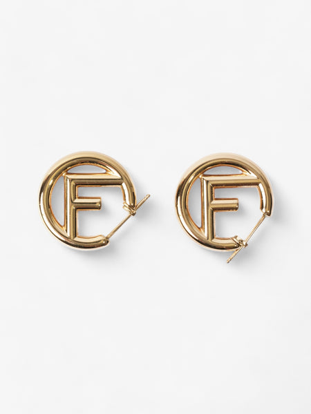 Fendi store letter F earrings