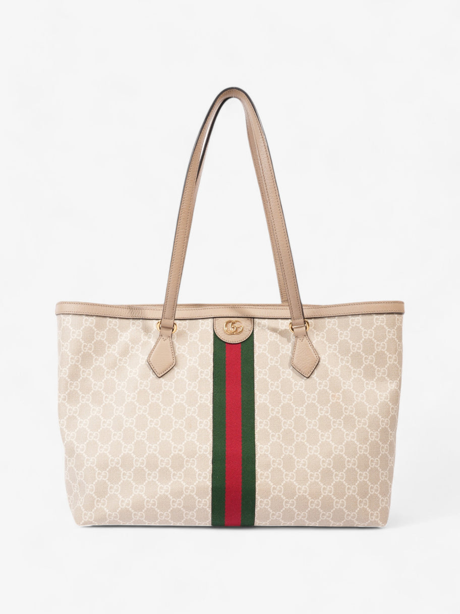 Gucci Ophidia Tote Bag Beige / White / Green Canvas Medium Image 1