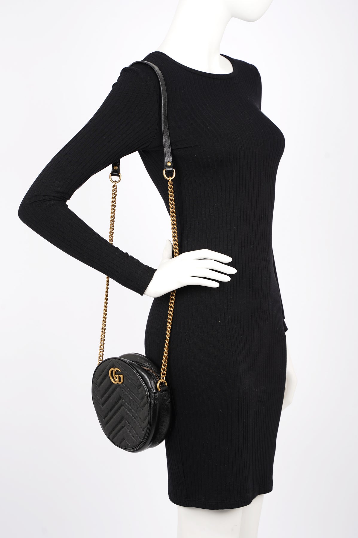 Gg marmont mini discount round shoulder bag price