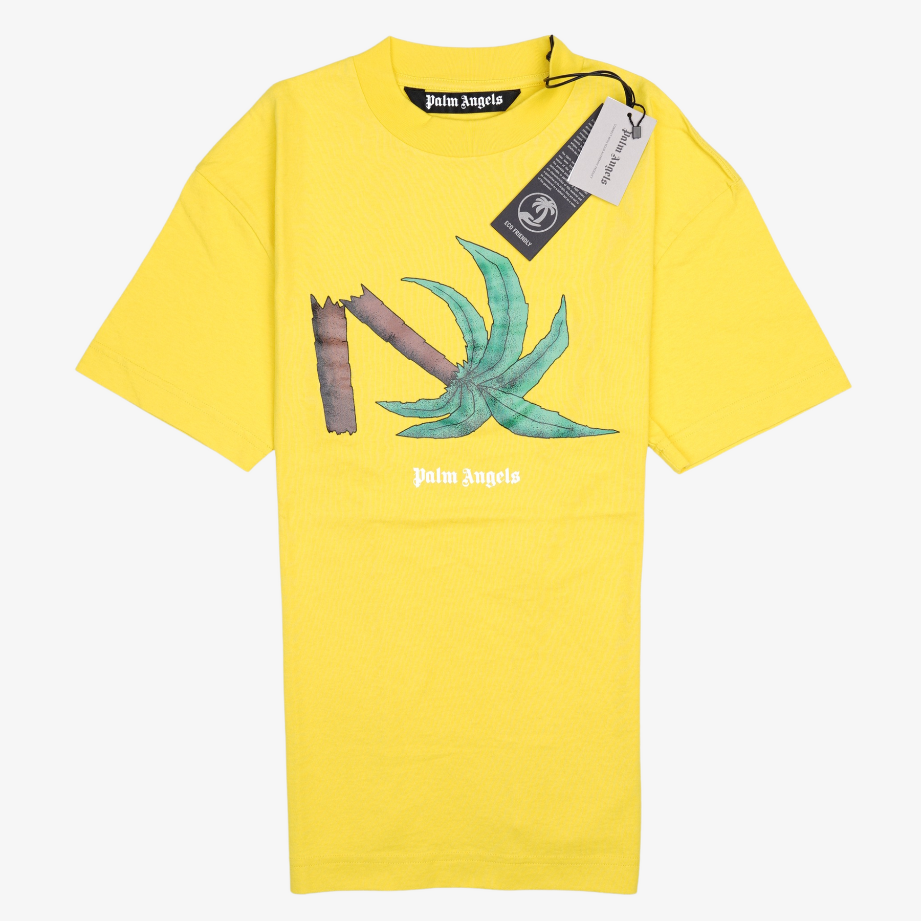 BROKEN LOGO T-SHIRT in yellow - Palm Angels® Official