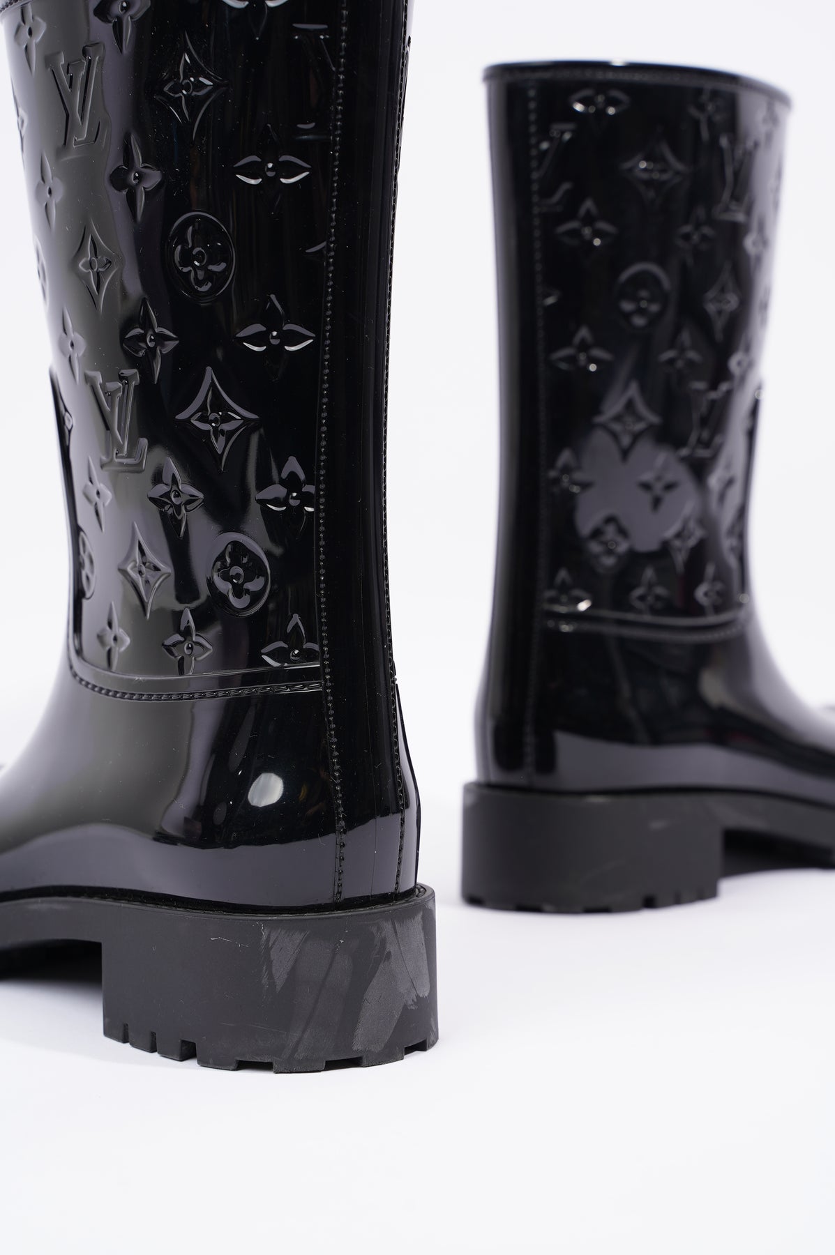 Drops wellington boots Louis Vuitton Black size 38 EU in Rubber