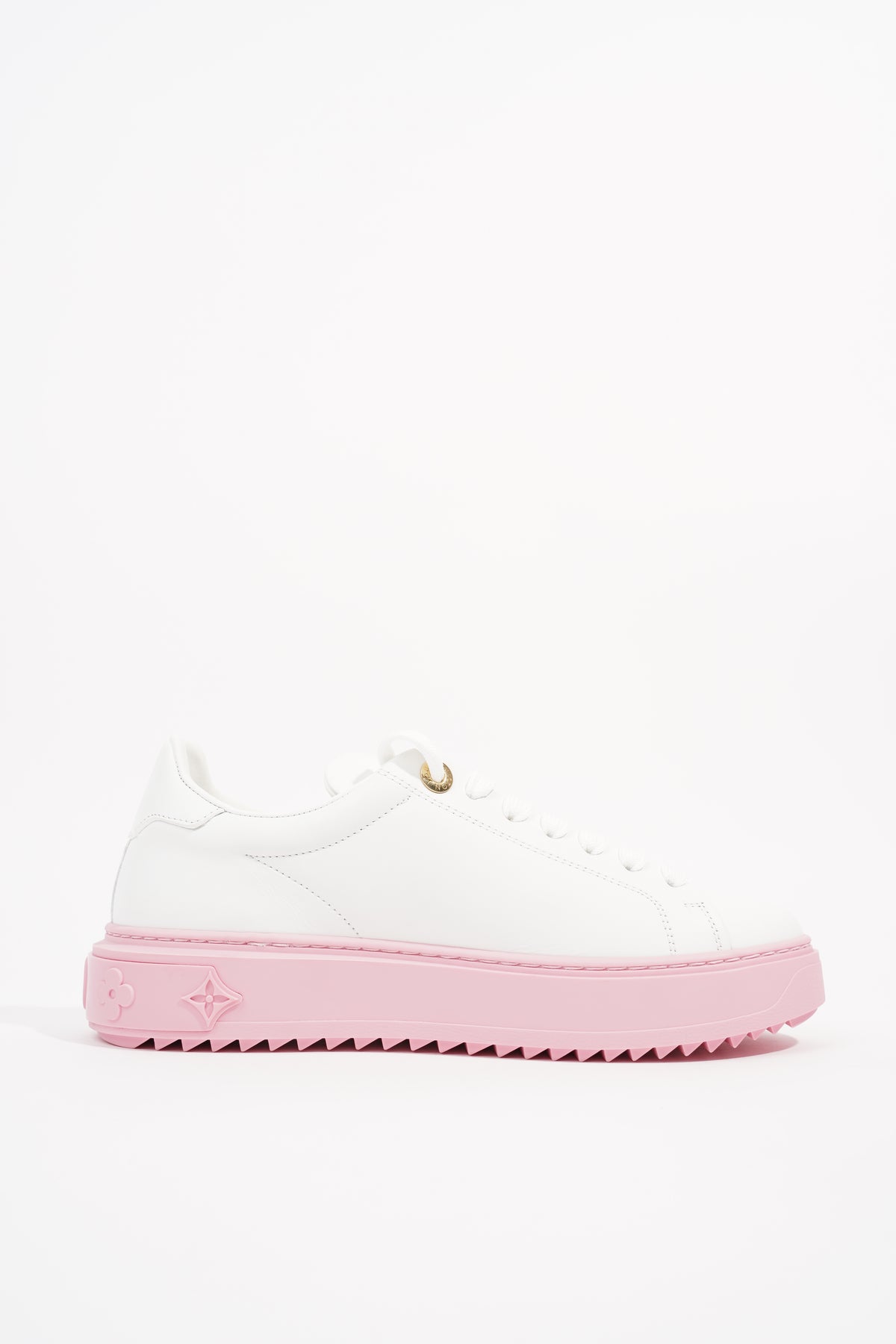 Louis Vuitton White/Pink Leather Logo Time Out Sneakers Size 37 Louis  Vuitton | The Luxury Closet