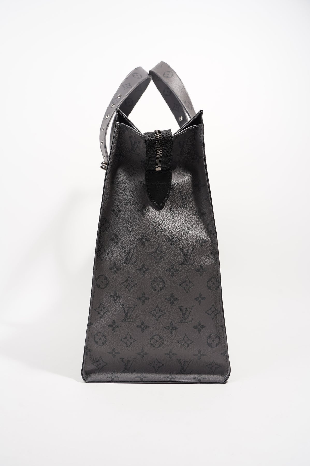 Louis Vuitton New Cabas Zippe Bag Reverse Monogram Eclipse Canvas GM Black