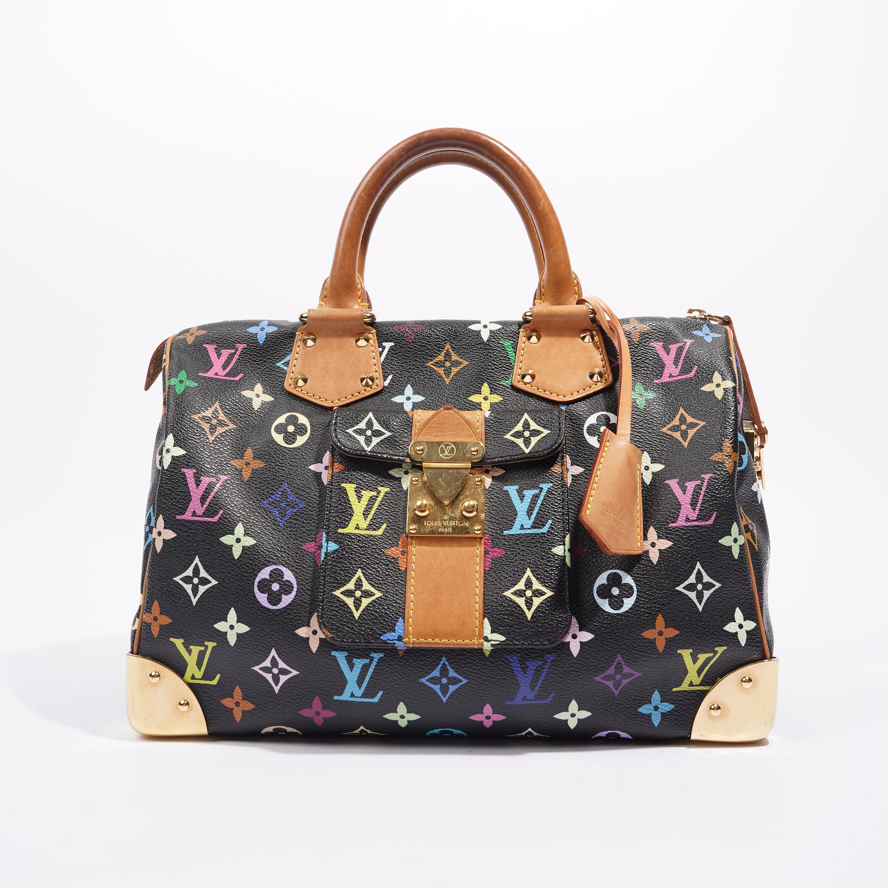 Louis Vuitton Black Multicolor Discontinued Shoulder Bag Limited Women