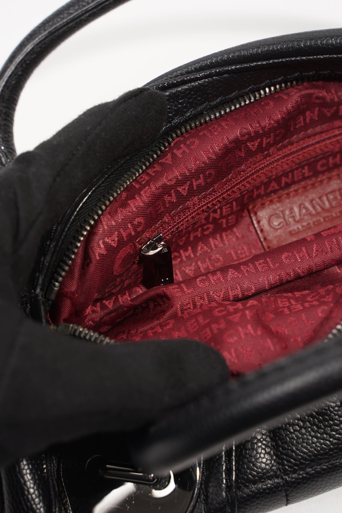 CHANEL Luxury Line Bowling Bag SilverHardware Boston bag – kingram-japan