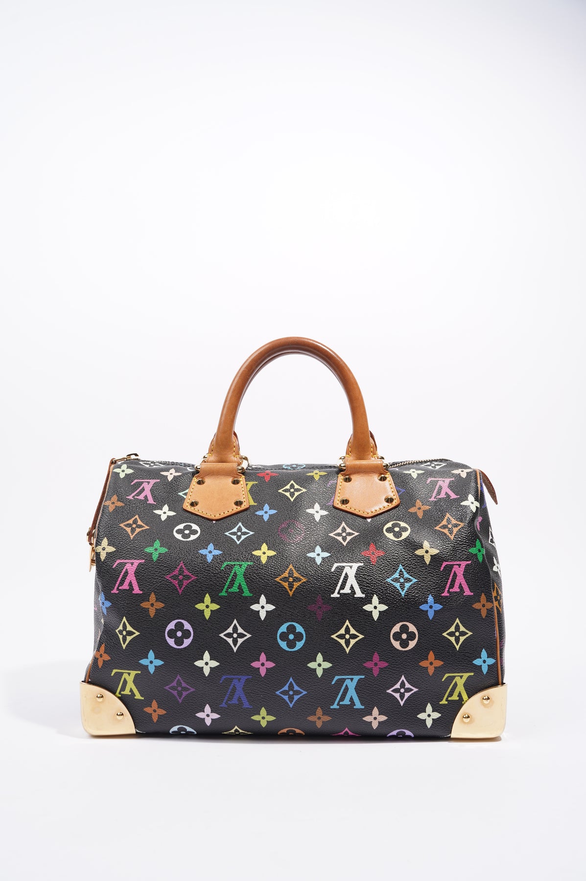 $3200 Louis Vuitton Black Multicolor Speedy 30 Murakami Collection Tote Bag  Purse - Lust4Labels
