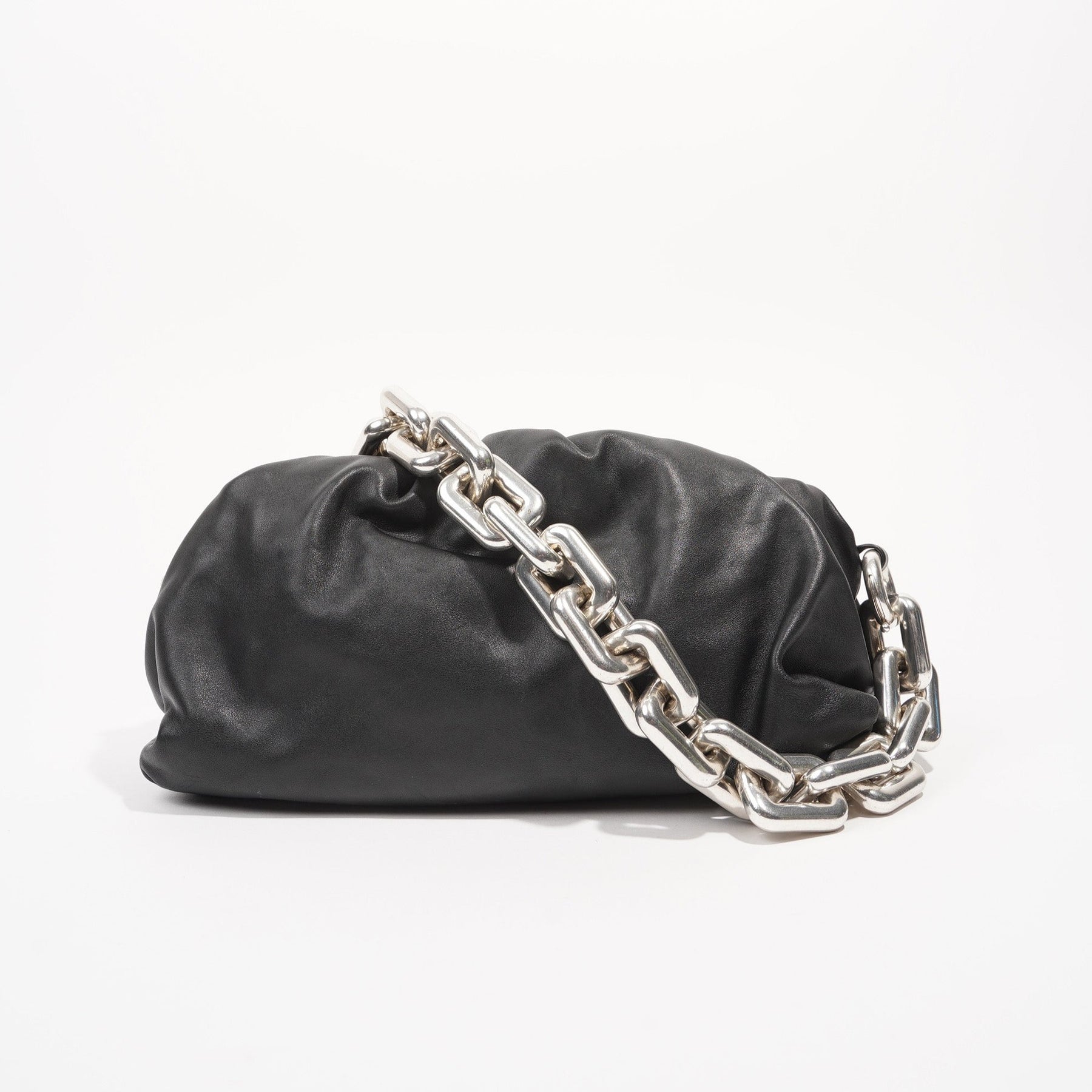 Bottega Veneta The Chain Pouch Bag in Linoleum & Silver