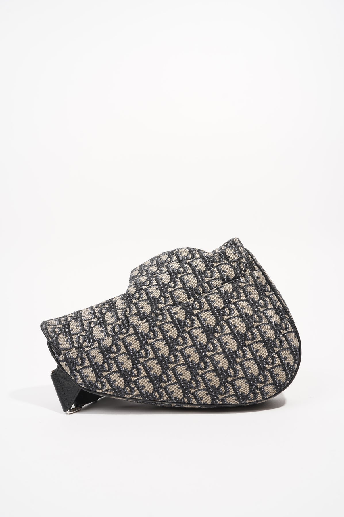Christian Dior Mens Canvas Crossbody Saddle Bag Oblique Jacquard