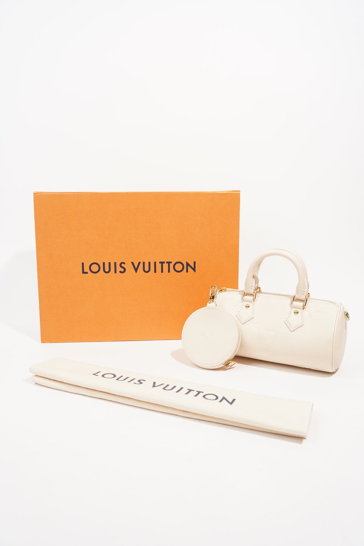 Louis Vuitton Papillon BB Giant By The Pool Empreinte Monogram Cream S –  Coco Approved Studio