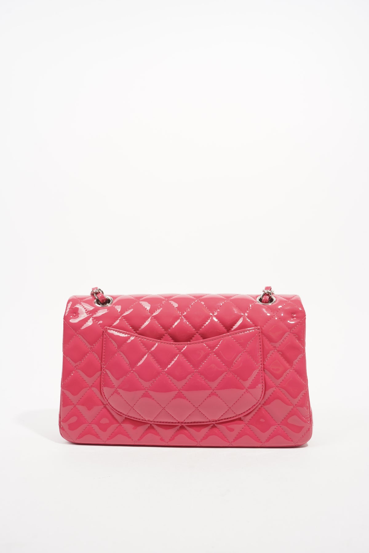 Chanel Classic Double Flap Bag Quilted Patent Medium Purple 10745718