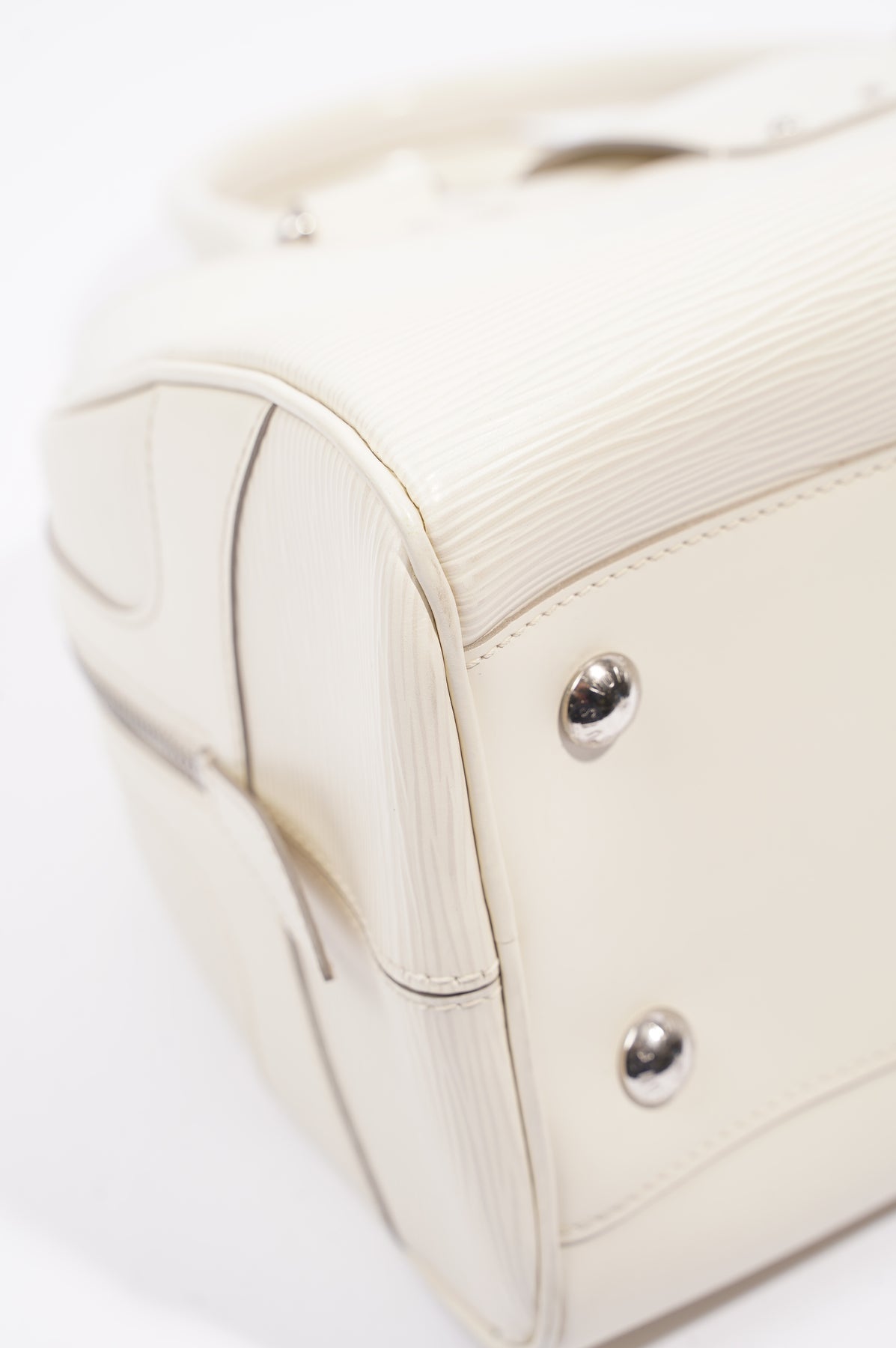 Mini Dauphine Epi Leather Immaculate White GHW