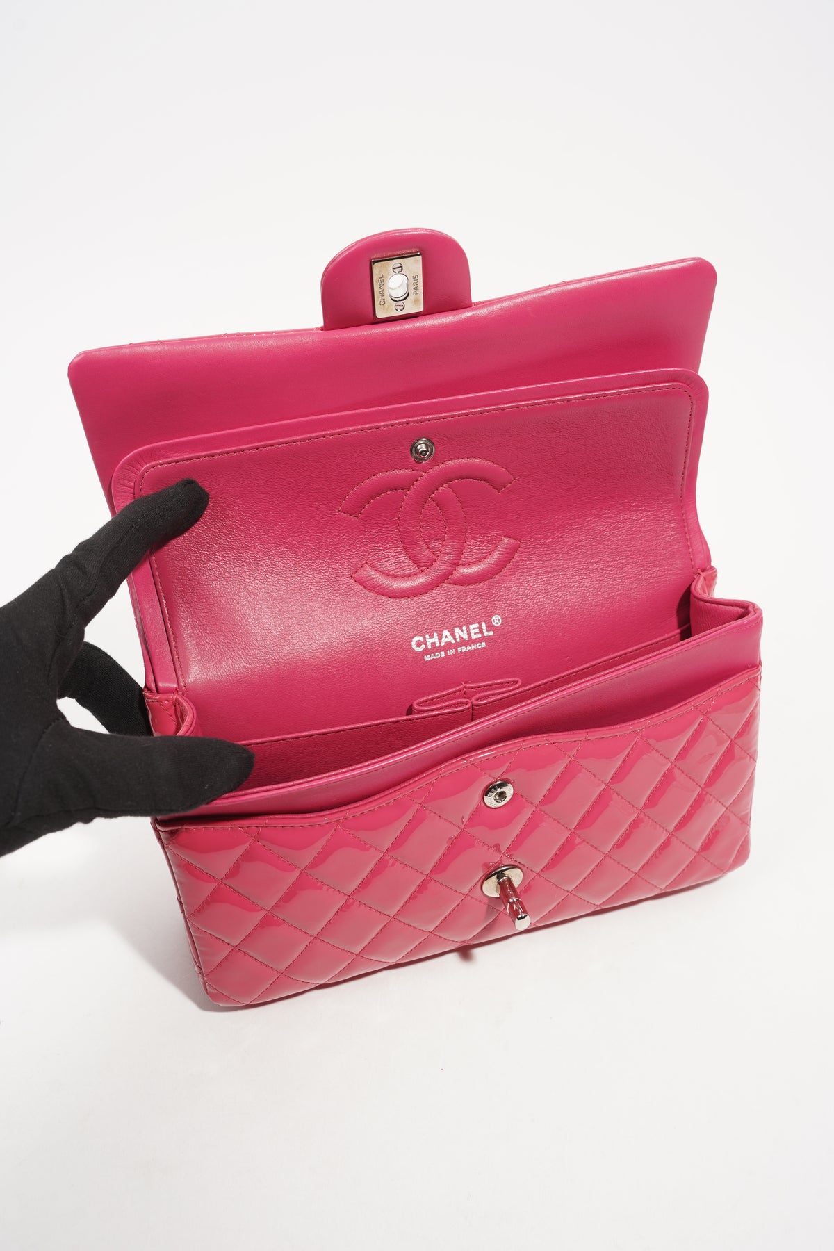 Chanel Timeless Medium Patent Hot Pink / Fuchsia