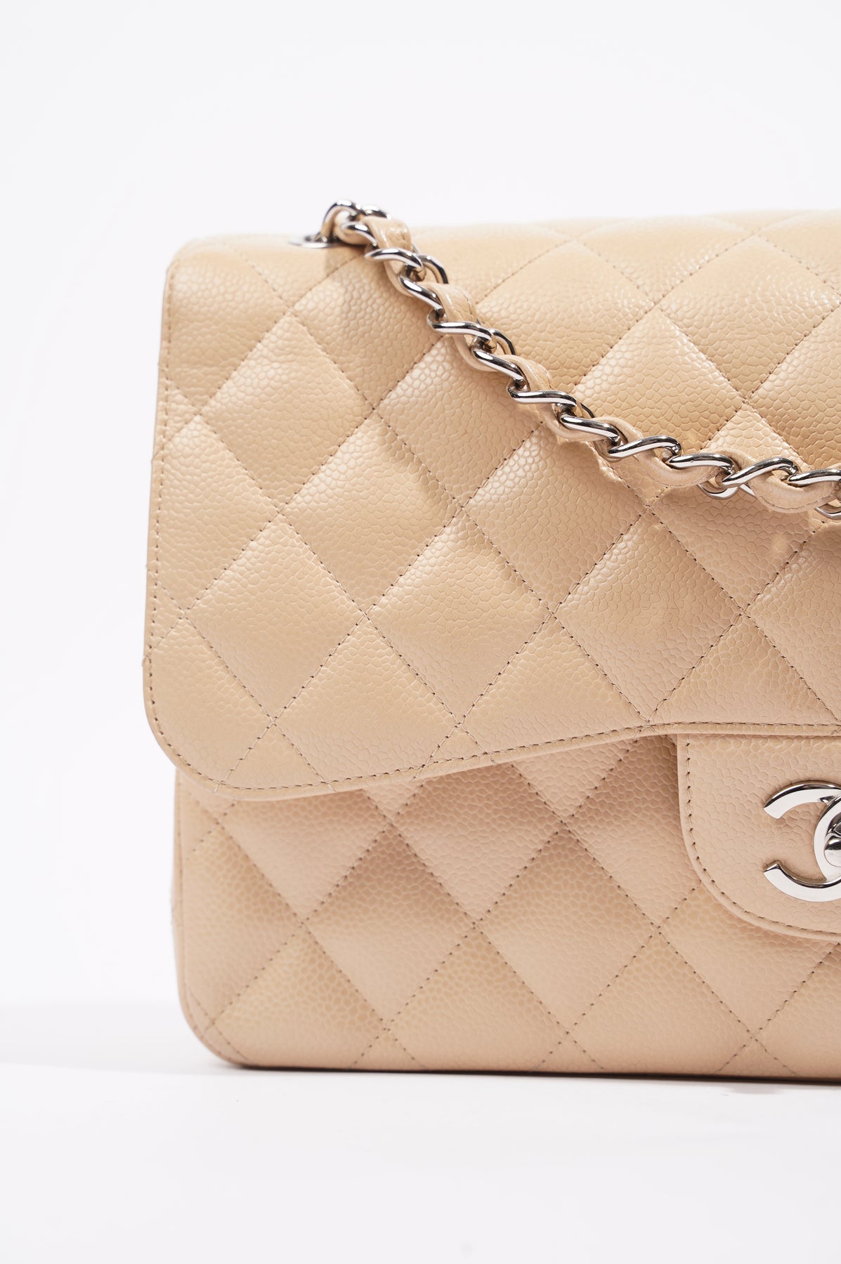 Chanel Womens Classic Flap Beige Caviar Large – Luxe Collective