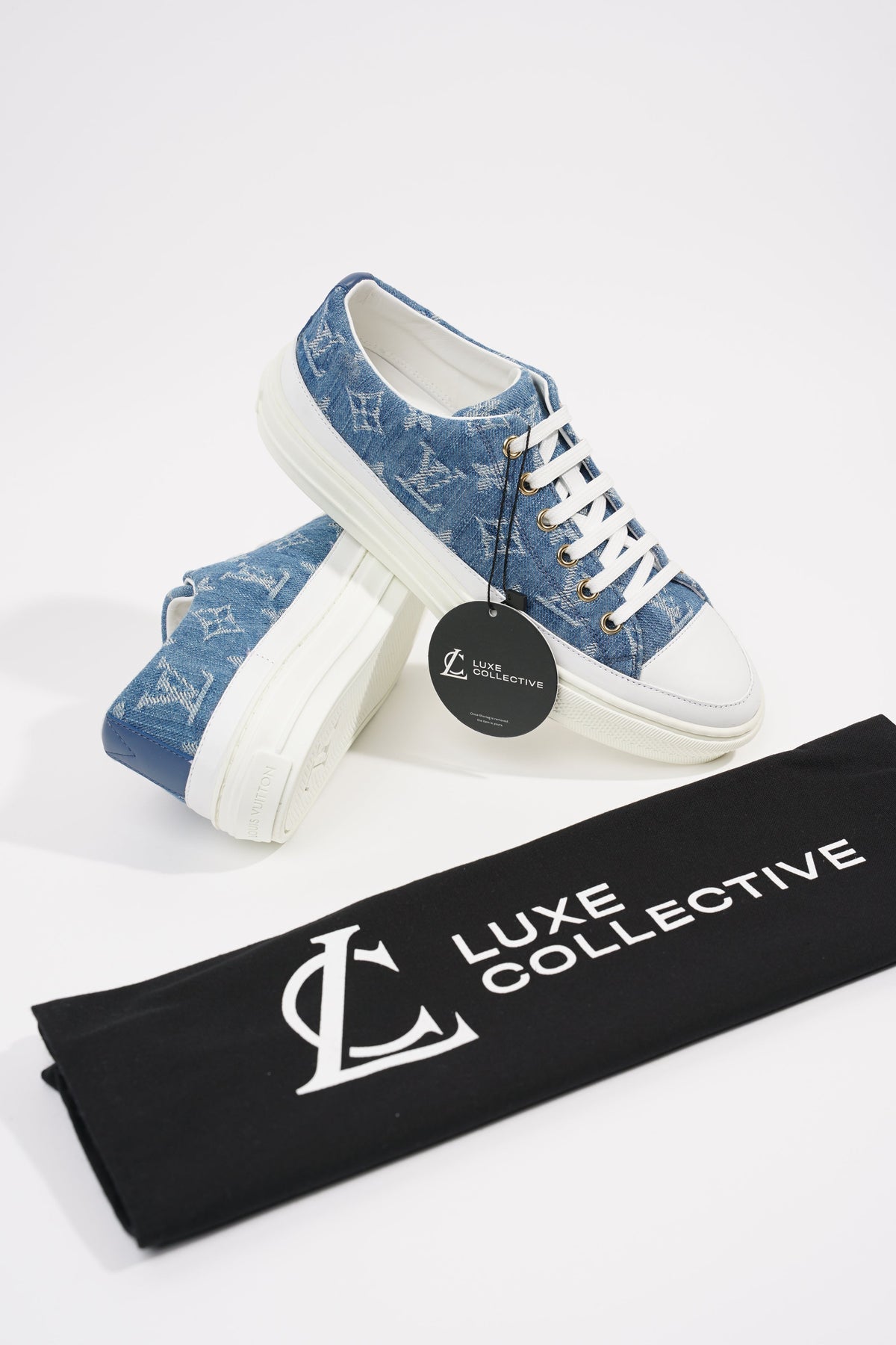 Louis Vuitton Womens Stellar Sneaker Denim White EU 36 / UK 3 – Luxe  Collective