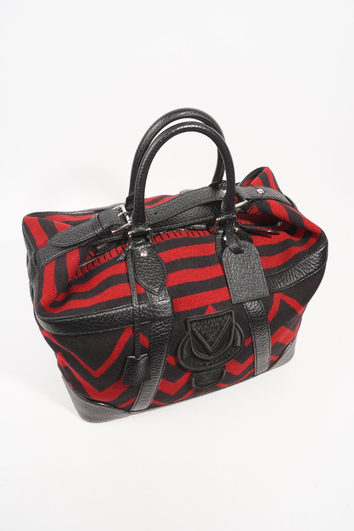 Travel Bag Louis Vuitton Louis Vuitton Womens Grimaud Vail Blanket Weekend Bag Black Red