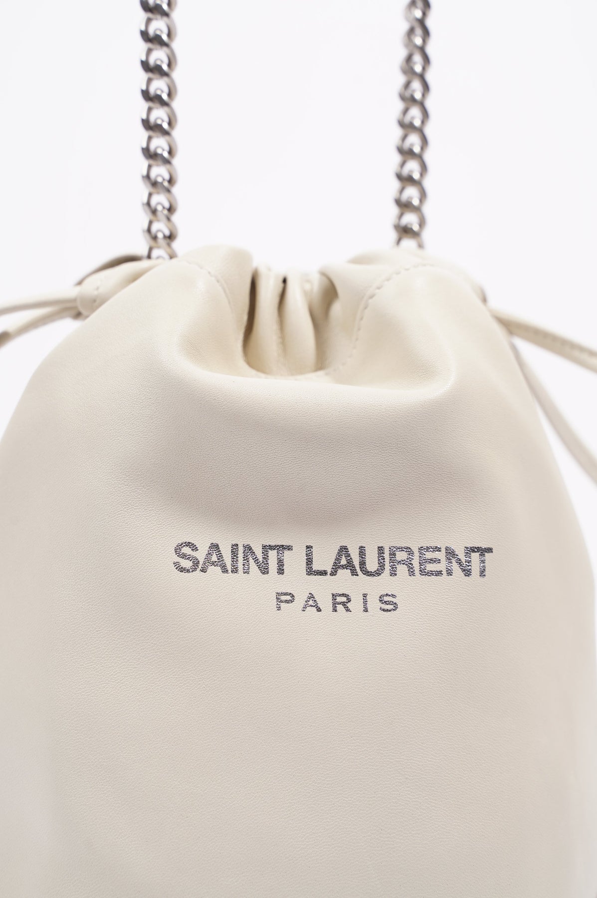 Saint Laurent Teddy chain pouch - White