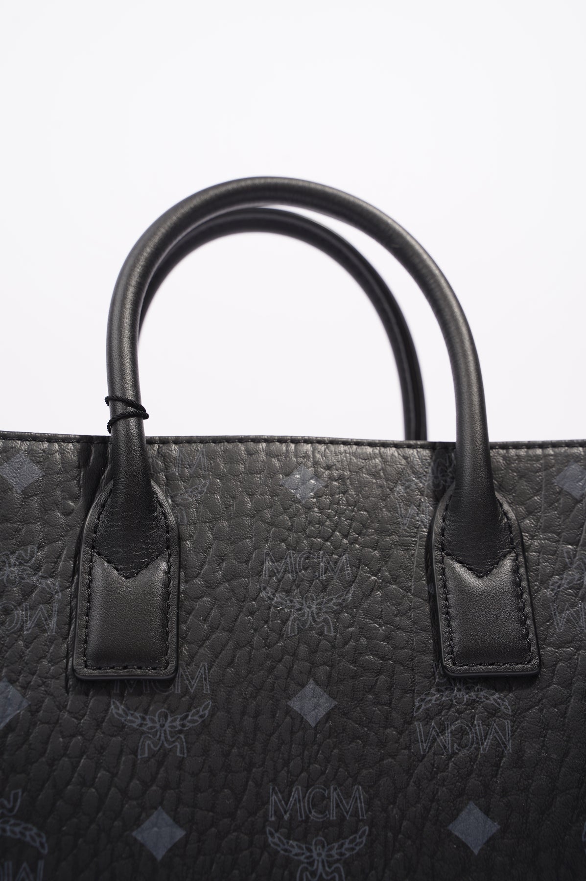 MCM Munchen Small Monogram Top-Handle Bag