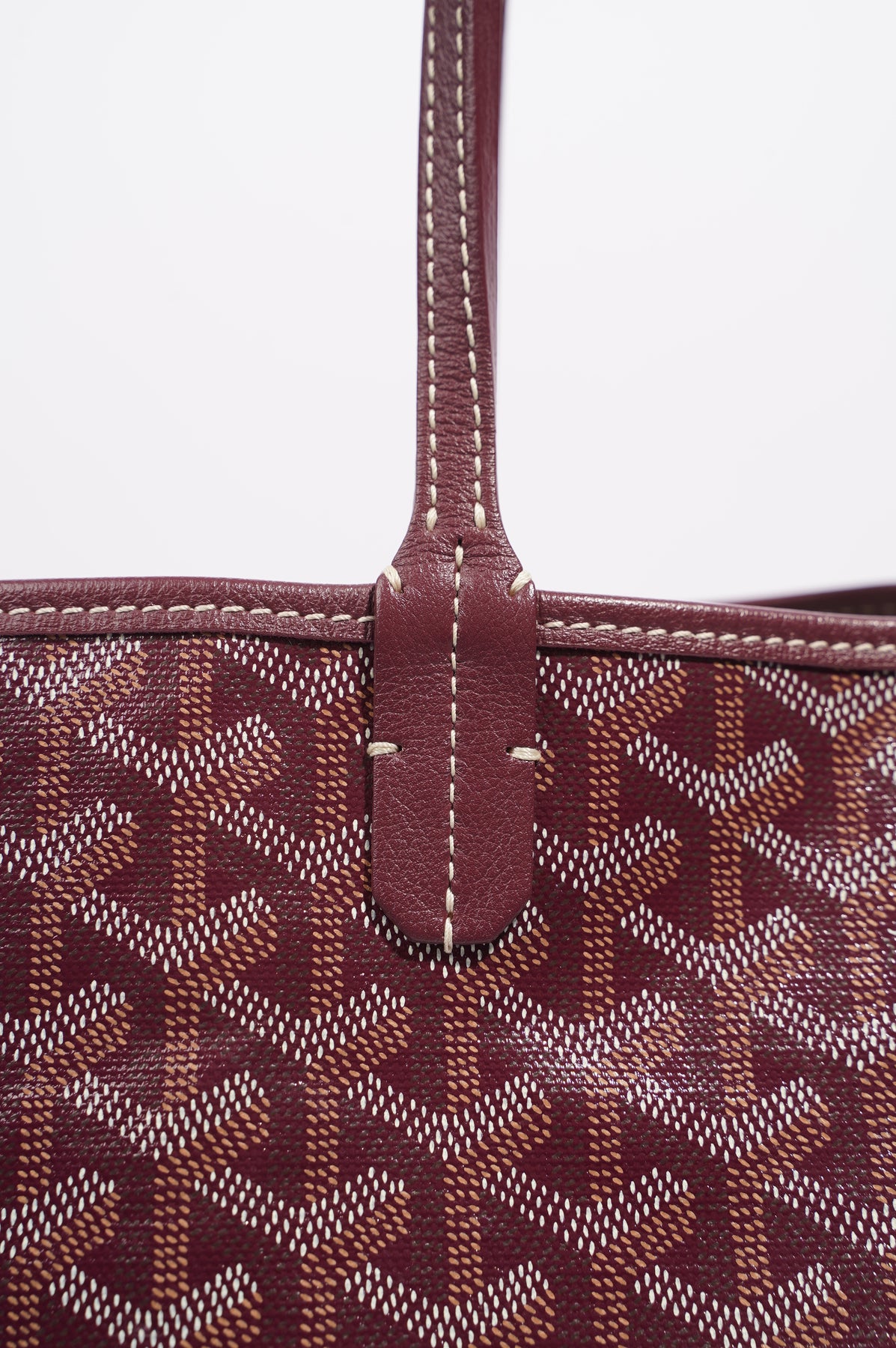 Goyard Goyardine Burgundy St. Louis PM Tote Bag Palladium Hardware