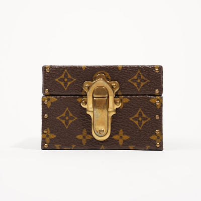 Authenticated Used Louis Vuitton Monogram Trunk Jewelry Box Case