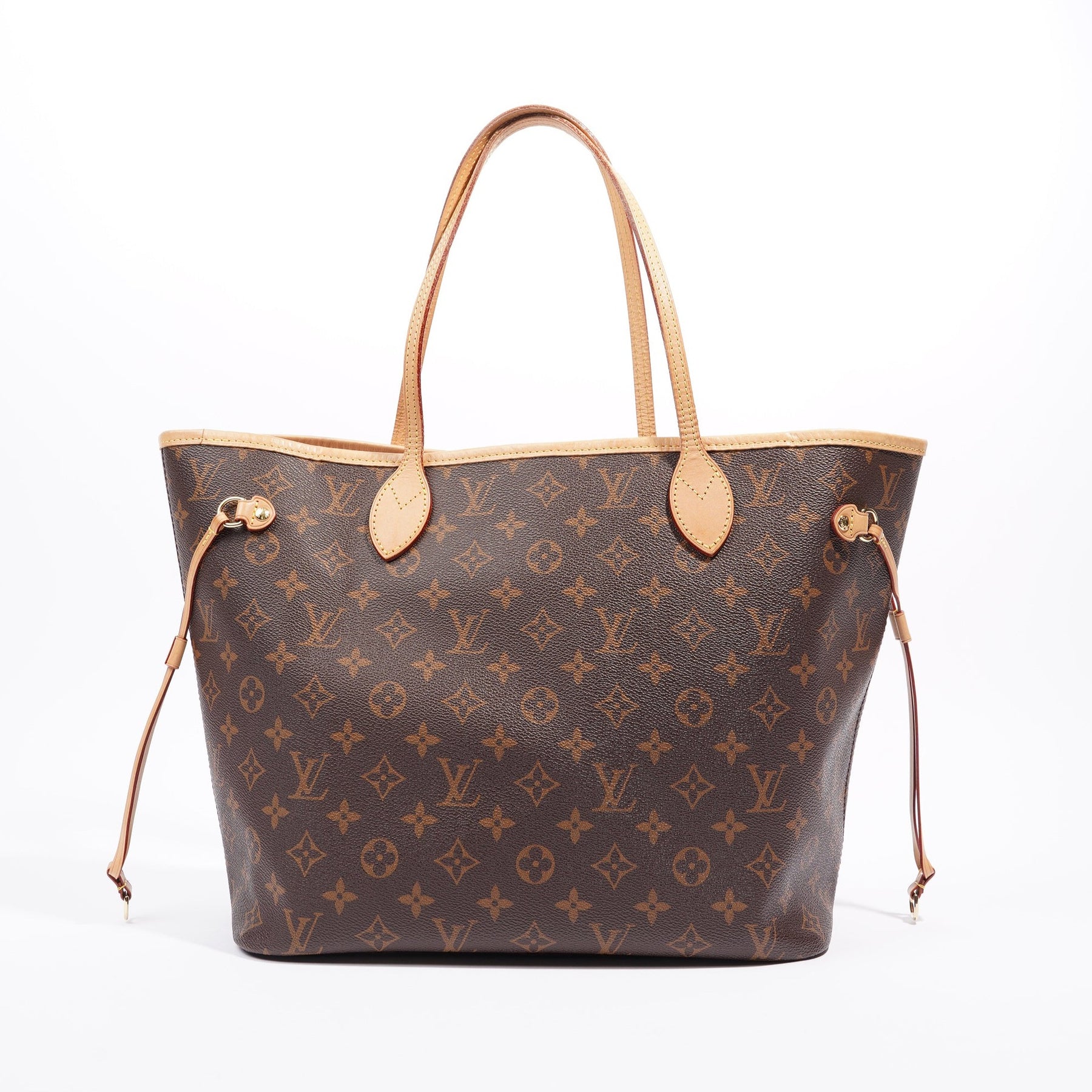 Louis Vuitton Neverfull Red Interior Tote MM Brown Canvas