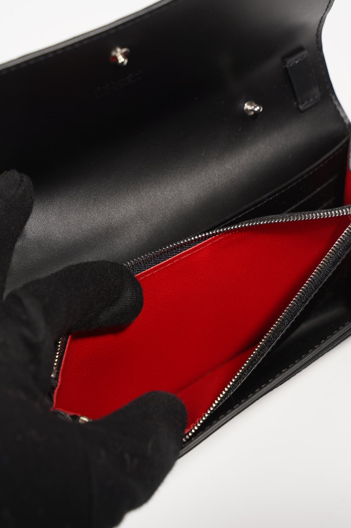 Goyard Goyardine Black Varenne Continental Wallet Bag Silver Hardware