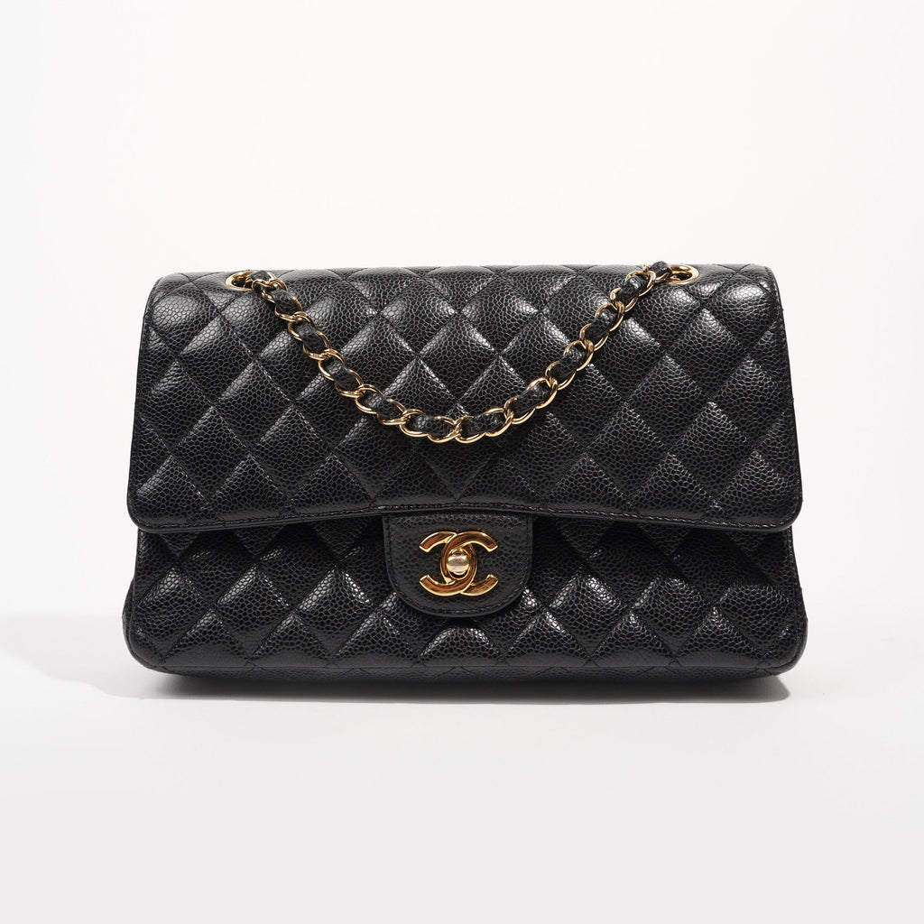 Chanel Womens Classic Pouch Black Caviar – Luxe Collective