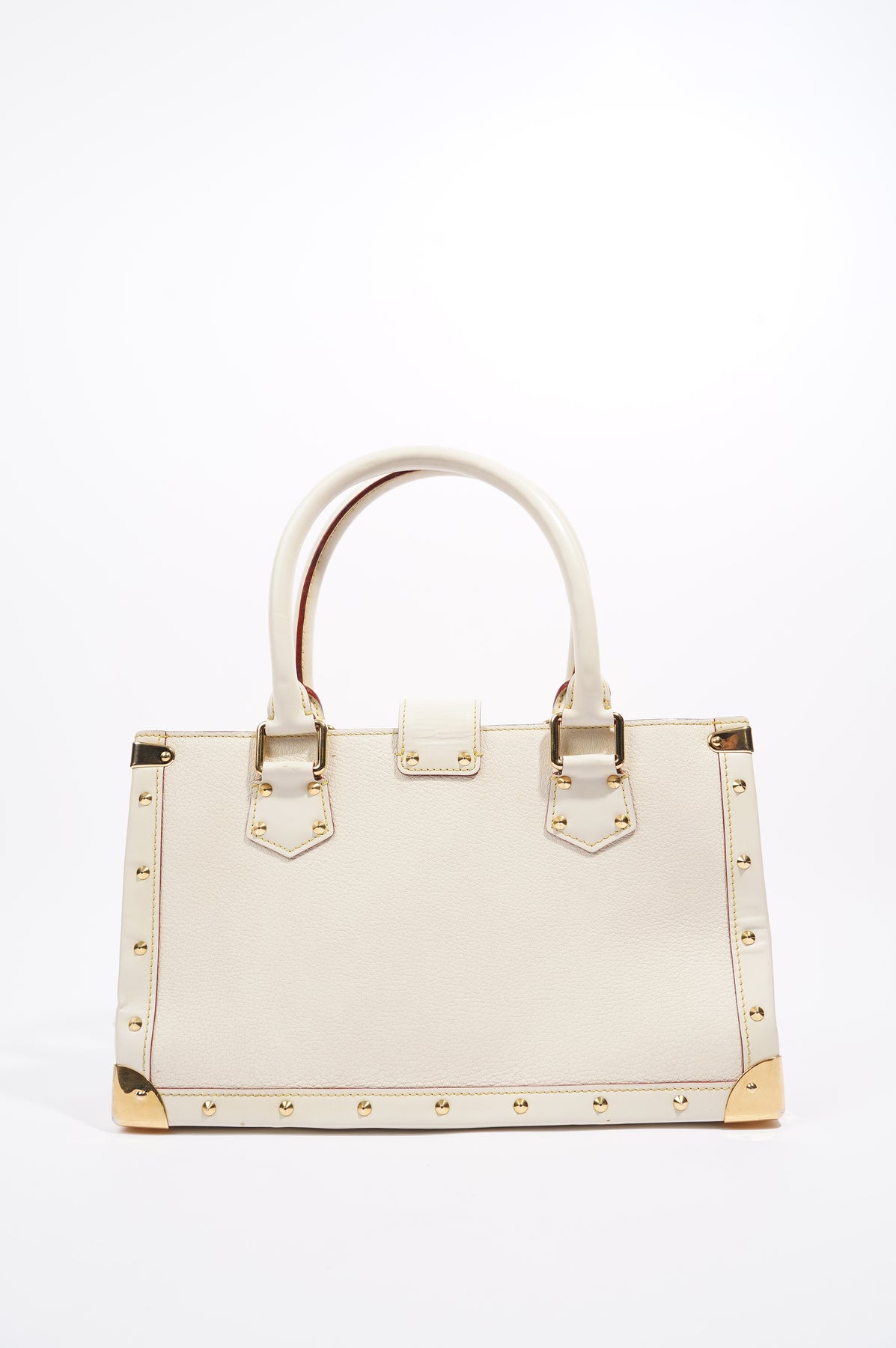 Louis Vuitton White Suhali Leather Le Fabuleux Tote Bag . Very Good, Lot  #19020