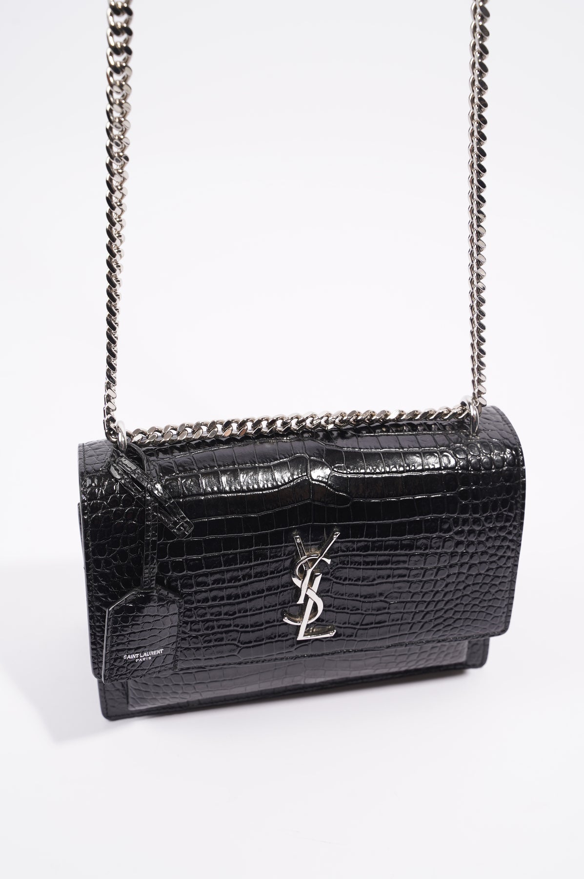 Yves saint laurent sac sunset online croco