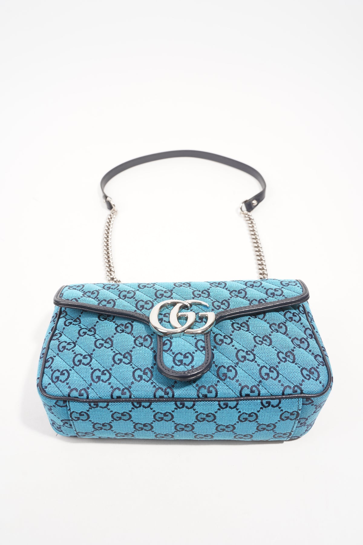 Gucci GG Marmont Multicolor Small Shoulder Bag in Blue