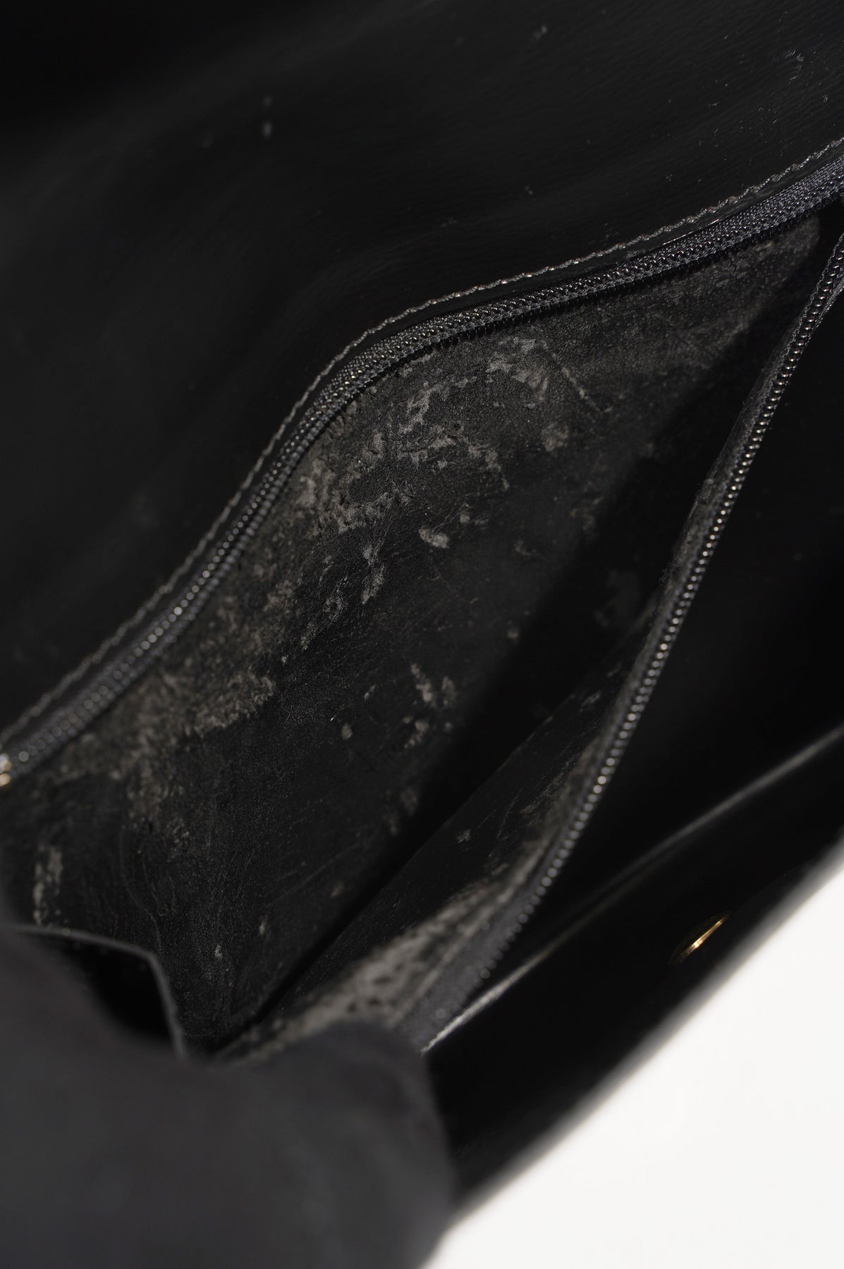 Vintage Louis Vuitton black epi mod clutch, shoulder bag with a red eye  hublot.