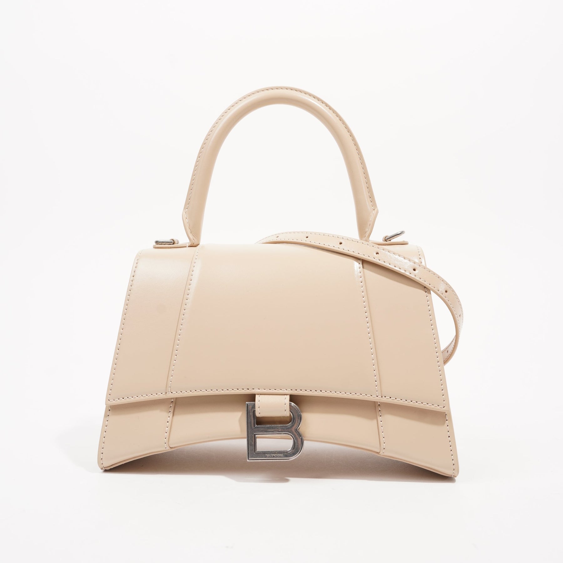 Balenciaga Womens Hourglass XS Shoulder Bag in Beige  LNCC