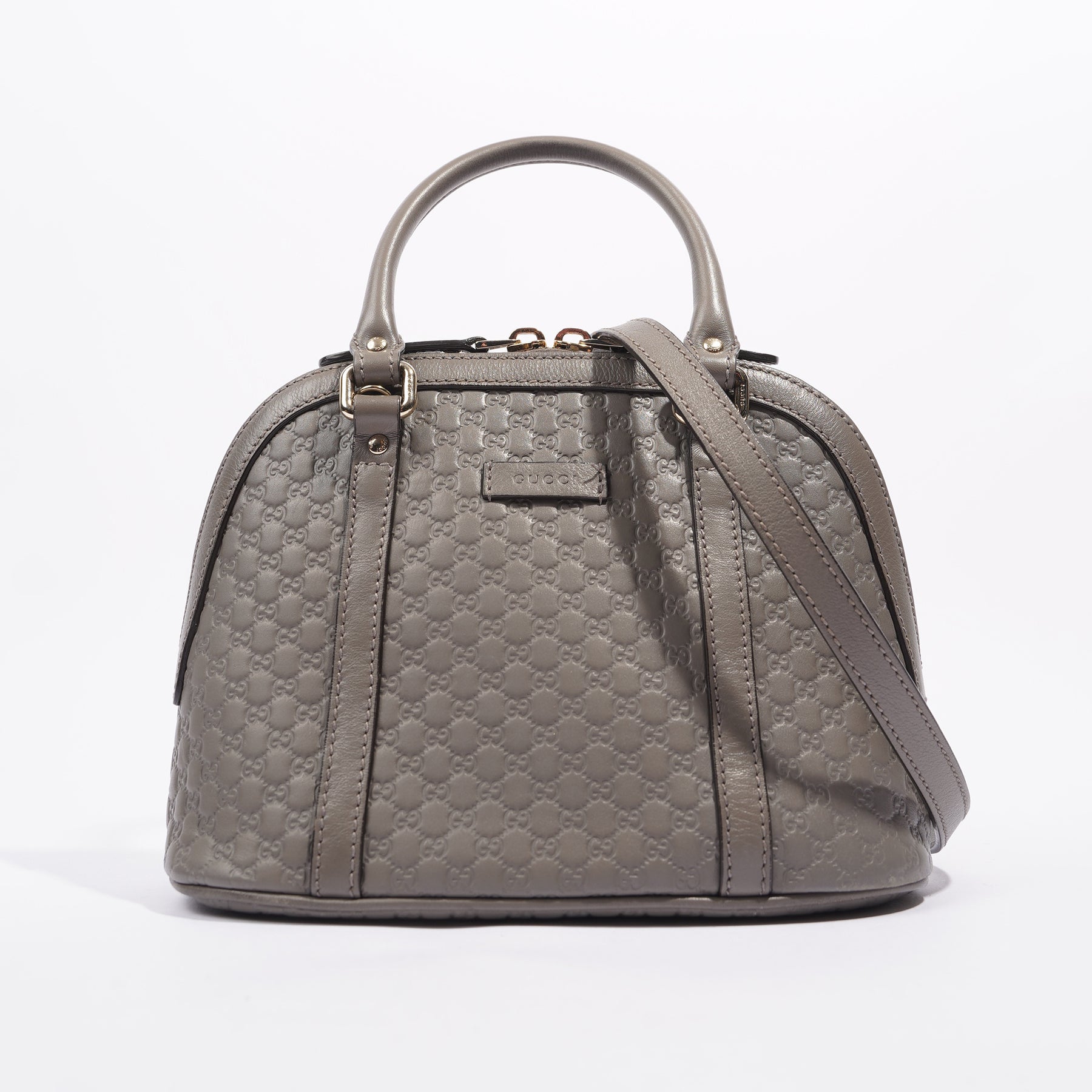Gucci Womens Dome Bag Grey Guccissima Small – Luxe Collective